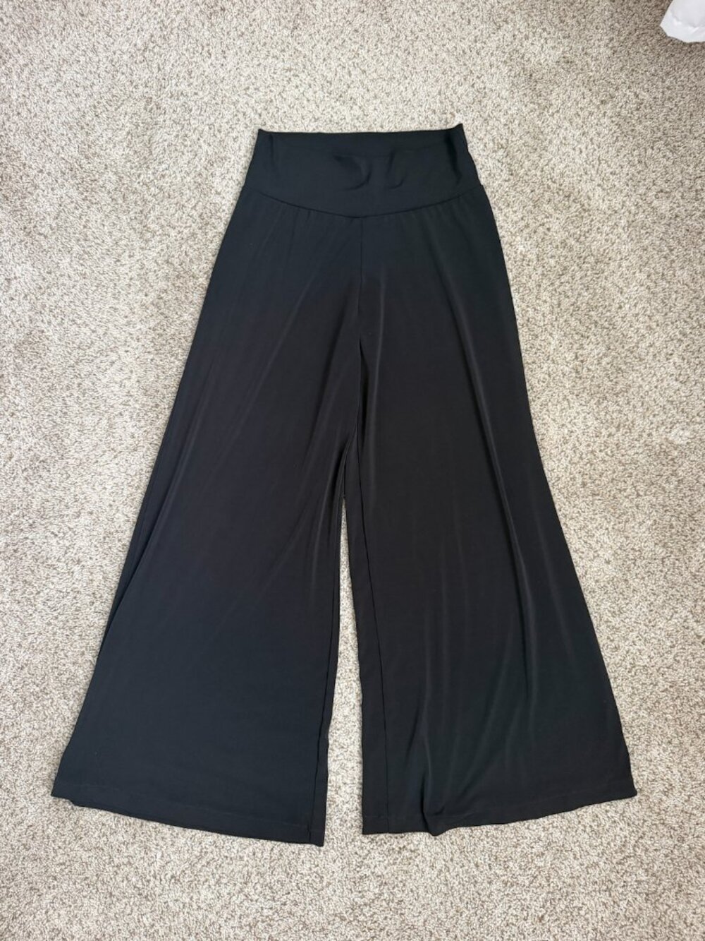 Clara Sun Woo Signature Palazzo Pant Medium black pants wide leg flowy